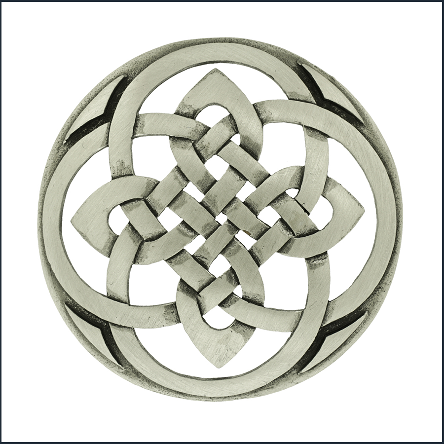 Celtic Plaid Brooch antique finish