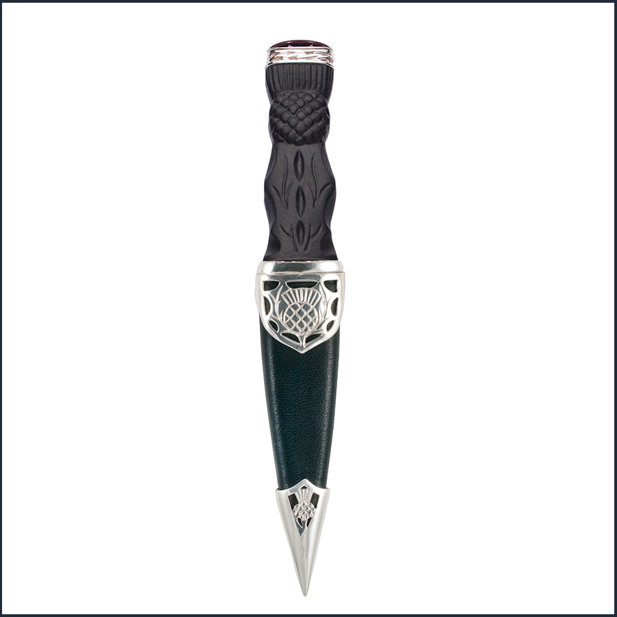 Carrick Sterling Silver Stone Top Sgian Dubh