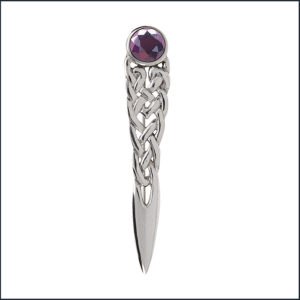 Celtic Knot With Stone Kilt Pin
