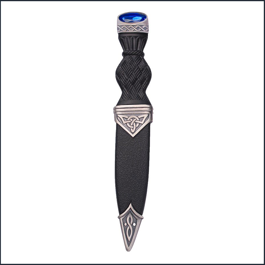 Celtic Matt Finish Stone Top Sgian Dubh Knife
