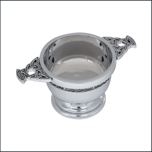 Celtic Open‑Handle Chrome‑Plated Quaich