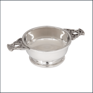 Celtic Open‑Handle Pewter Quaich