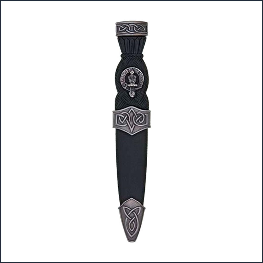 Celtic Plain Top Clan Sgian Dubh Antique Finish