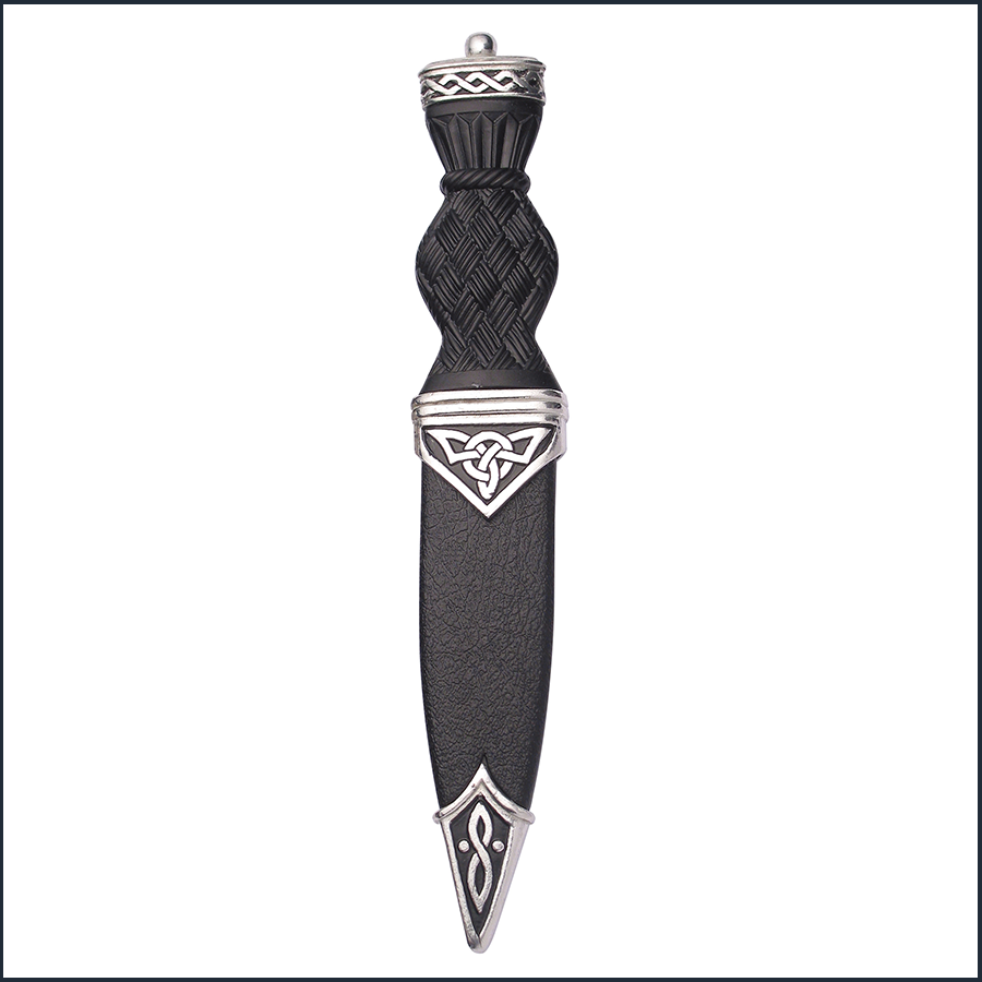 Celtic Polished Ball Top Sgian Dubh Knife
