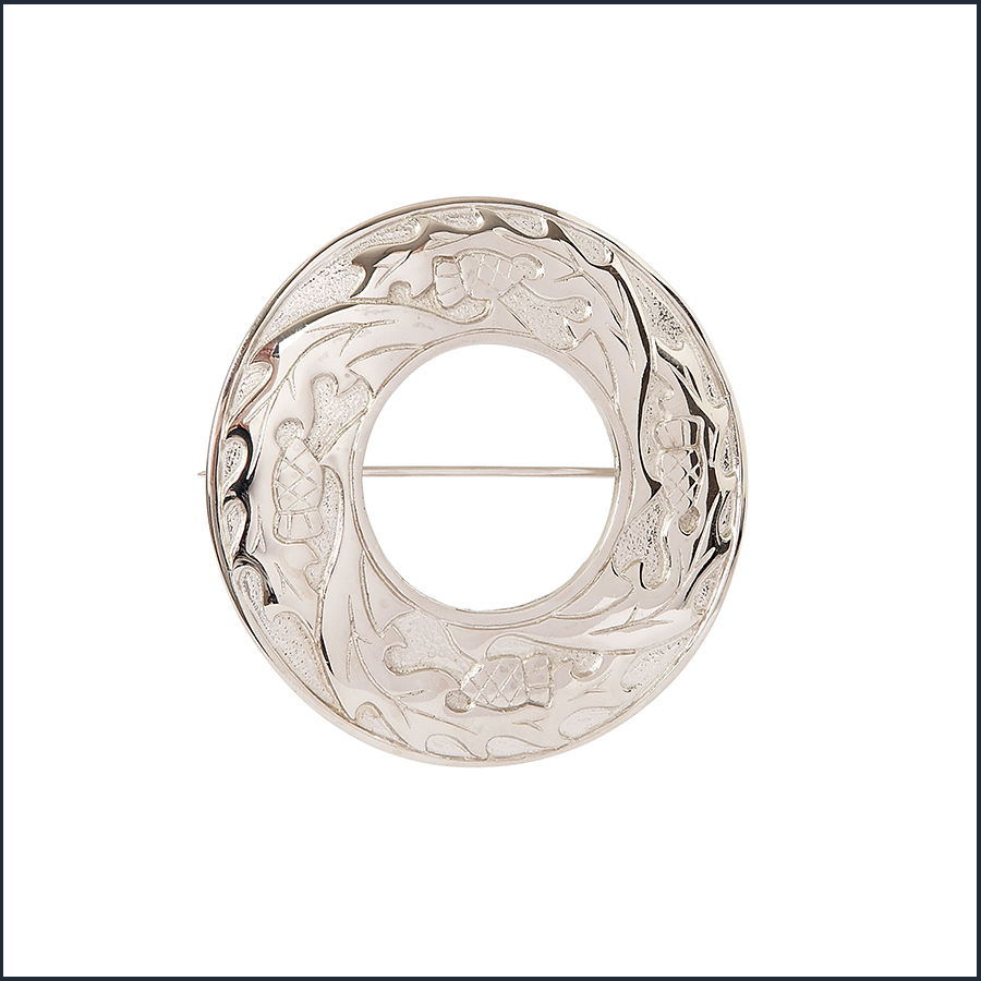 Thistle Fly Plaid Brooch