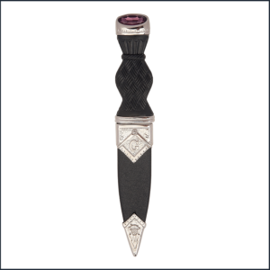 Masonic Sgian Dubh with Amethyst Stone