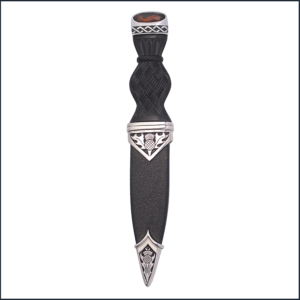 Thistle Polished Cairngorm Stone Sgian Dubh