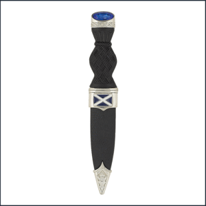 Saltire Polished Enamel Stone Top Sgian Dubh