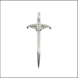 Scottish Thistle Sword Silver Kilt Pin