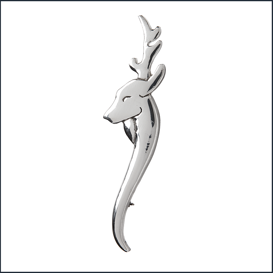 Stag Head Kilt Pin
