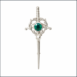 Stag & Sword Gem Kilt Pin