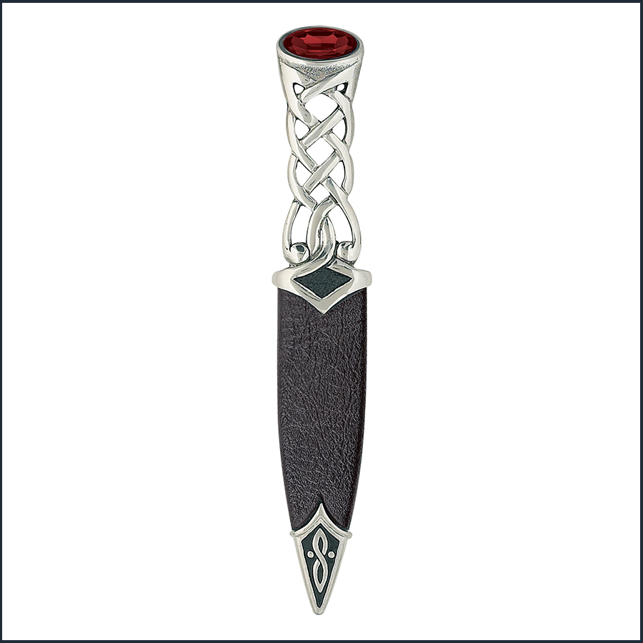 Tay Celtic Knot Stone Pewter Sgian Dubh