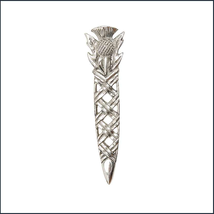 Thistle Interlaced Kilt Pin