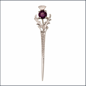 Thistle Kilt Pin Dark Amethyst
