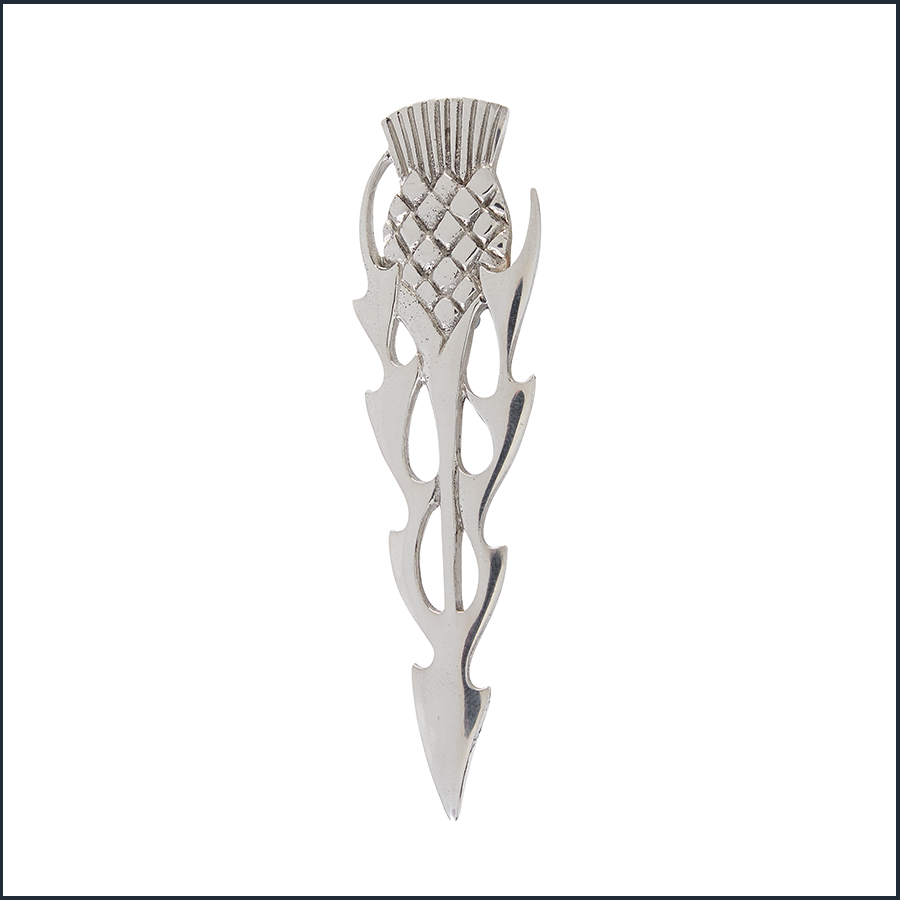 Thistle Kilt Pin Polished Finish