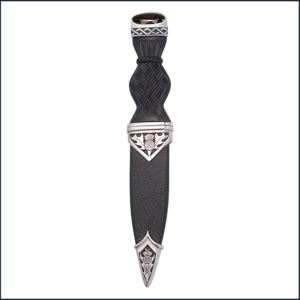 Thistle Polished Stone Top Sgian Dubh Knife