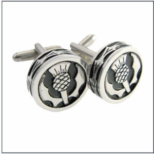 Thistle Round Cufflinks