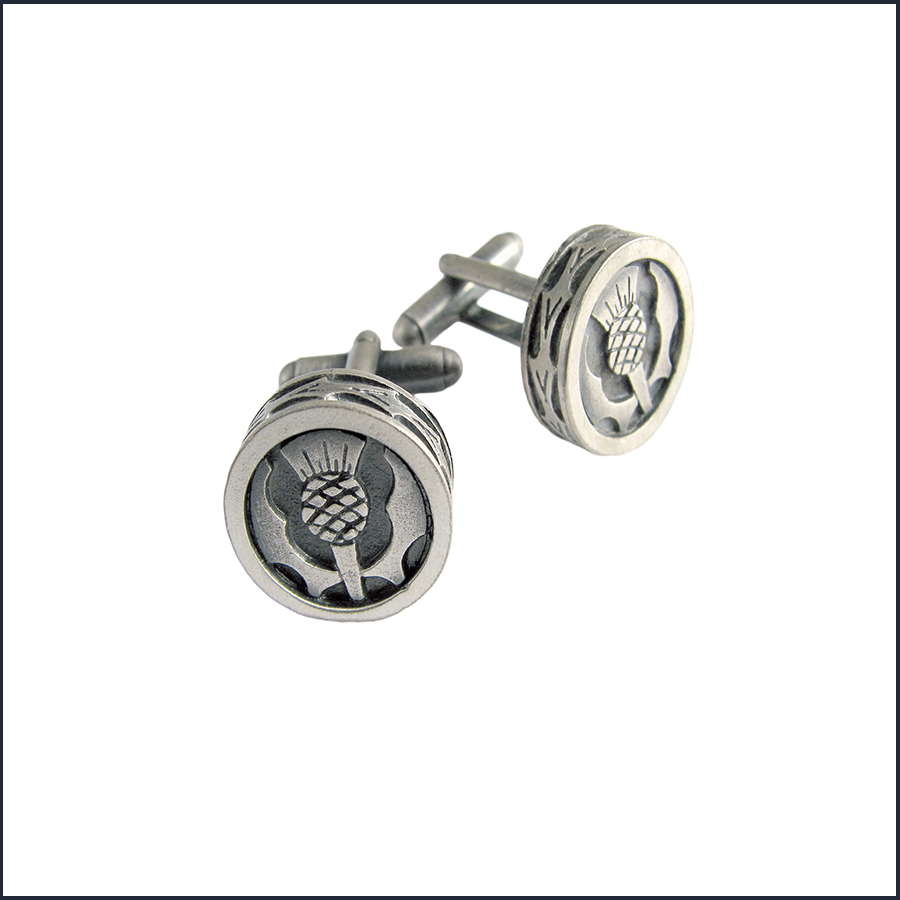 Thistle Round Cufflinks