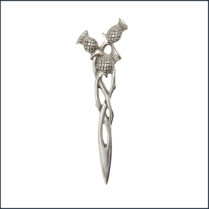 Triple Thistle Interlocked Kilt Pin