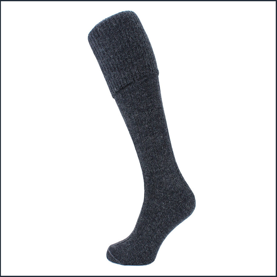 Adult Charcoal Kilt Socks