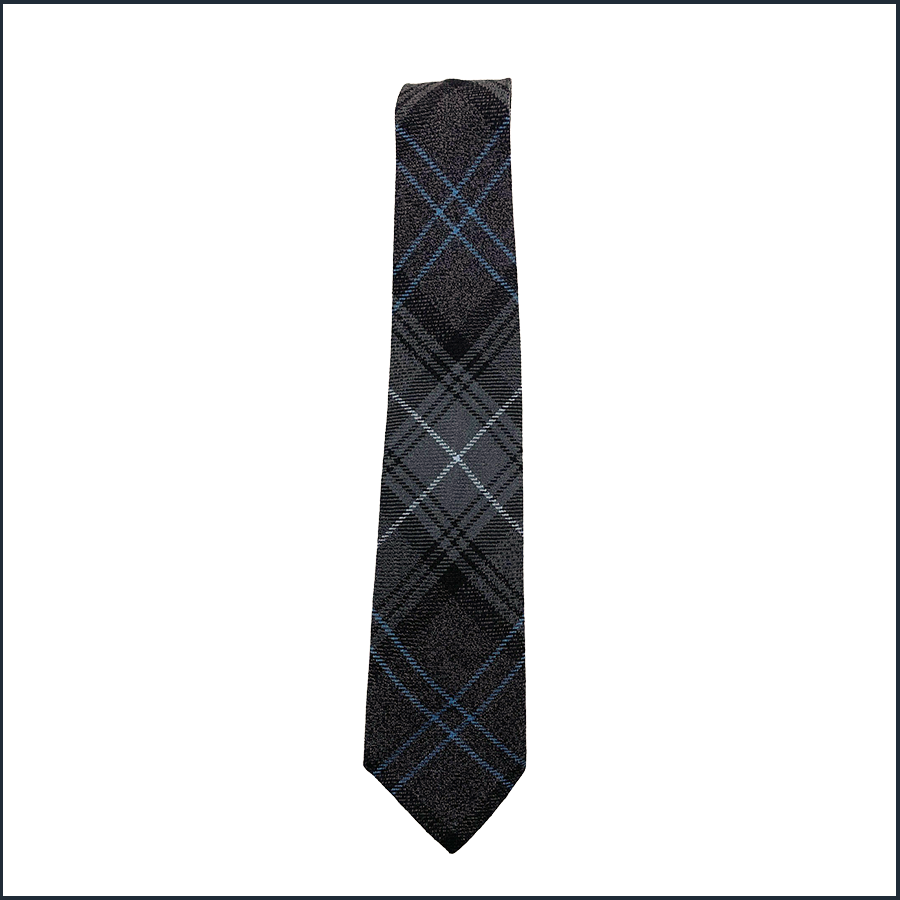Highland Granite Blue Tartan Tie