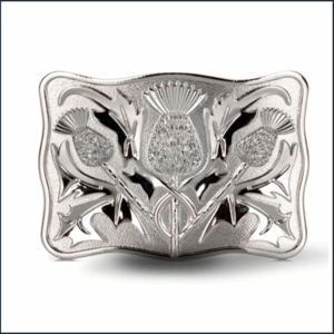 Thistle Chrome Kilt Belt Buckle