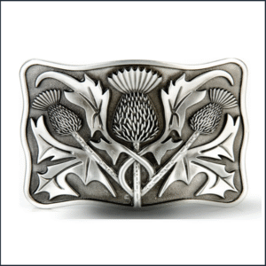 Thistle Gunmetal Kilt Belt Buckle