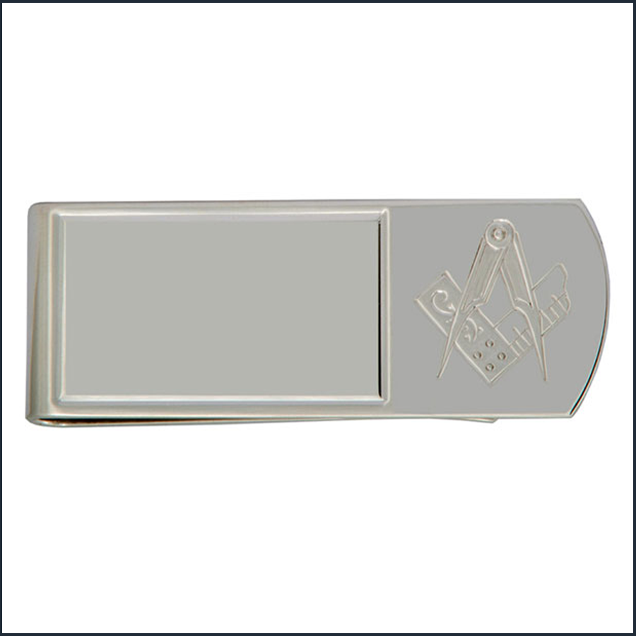 Hallmarked Sterling Silver Masonic Money Clip