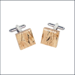 Heathergem Natural Coloured Square Cufflinks