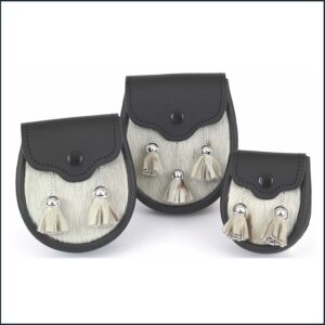 Boys Half Leather Sporran with Bells