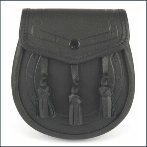 Leather Day Sporran with Embossed Horse Shoe