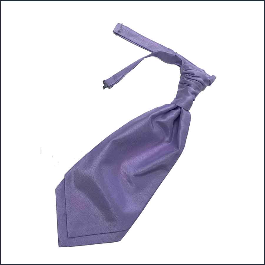 Lilac Rushe Cravat Tie .