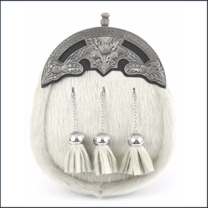 Grey Bovine Thistle Cantle Dress Sporran