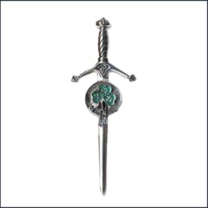 Shamrock Enamel Kilt Pin