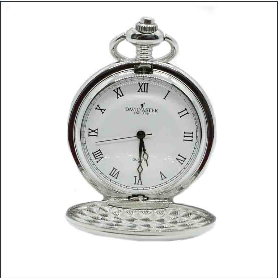Stag Embossed Quartz Full Hunter Pocket Watch