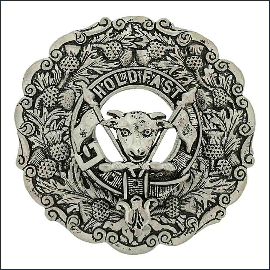 Antique Clan Plaid Brooch,